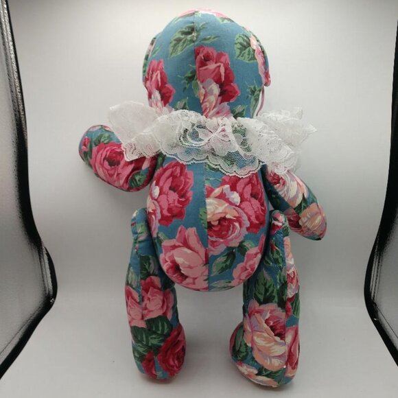 Vintage Hand Made Floral Teddy Bear - Picture 3 of 7